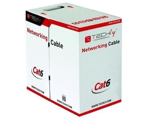 TECHLY - Techly ITP C6U-RI écheveau U / UTP CAT.6 COPPER CABLE 305M RIGIDE GRIS