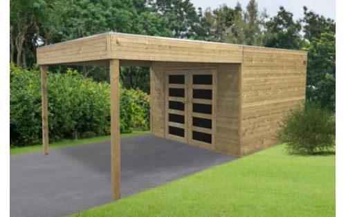 Solid Abri de jardin en bois traité Matera 298x291+293cm