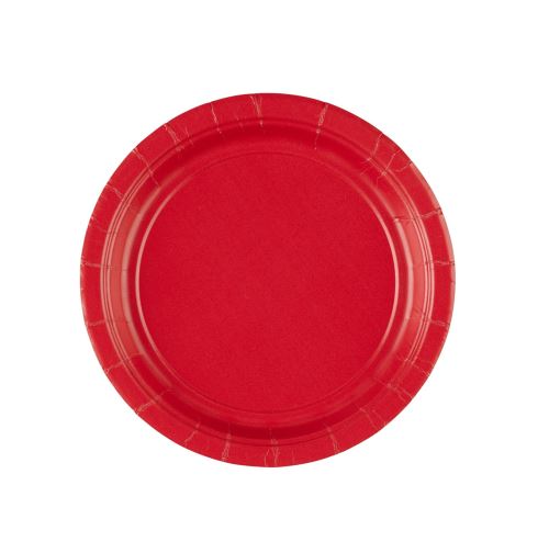 Amscan assiettes de fête rouge 17,7 cm 8 pièces