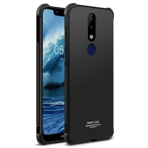 Coque en TPU sensation de peau anti-chute antidéflagrante noir pour votre Nokia 5.1 Plus/X5