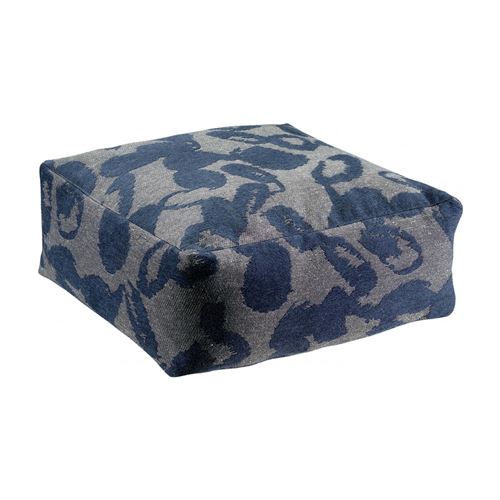 Pouf Hinda encre 50 x 50 x 20 cm Vivaraise