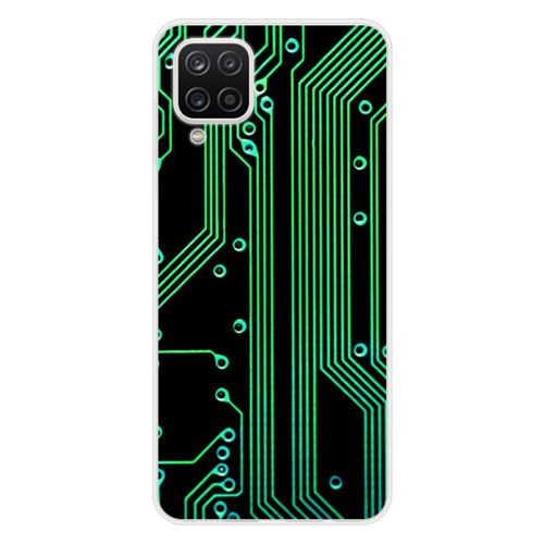 Coque en silicone imprimée compatible Samsung Galaxy M22 Galaxy M32 Texture circuit geek