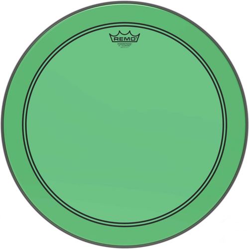 Remo P3-1318-CT-GN - Peau de frappe Powerstroke 3 Colortone pour grosse caisse, vert, 18