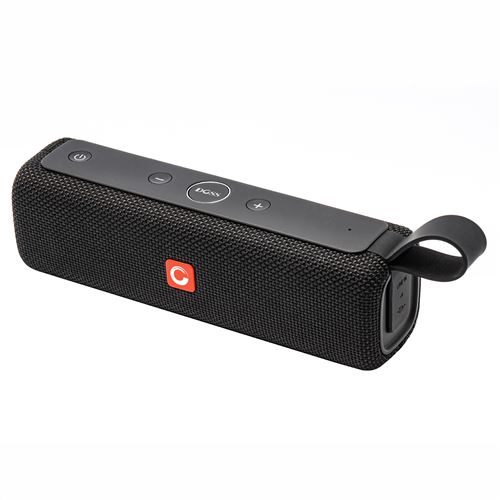 DOSS E-go II Enceinte Bluetooth Noir Waterproof, 12W, IPX67, Résistance aux Chocs,et Microphone Intégré