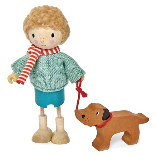 Tender Leaf Toys maison de poupée avec chien 9x4x11 cm