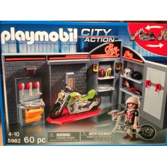 playmobil garage moto