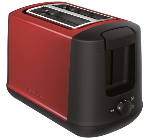 Moulinex Subito Select LT340D11 - Broodrooster - 2 plak - 2 Slots - rood/zwart