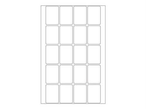 HERMA -  Universal-Etiketten 22x32mm 2430 weiss 640 Stück/32 Blatt, One Size