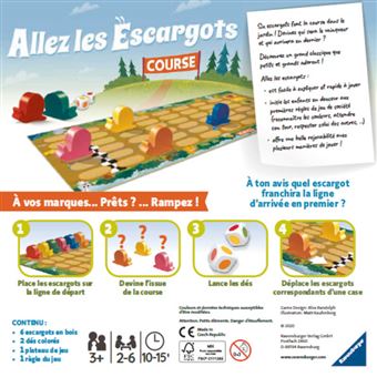 Jeu classique Ravensburger Allez les Escargots