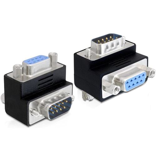 Delock Adaptateur Sub-D 9 Broches Fiche/Port, Coudé À 270°