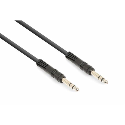 Vonyx Noir Câble Audio Cordon Jack 6,35 Stéréo/Jack 6,35 Stéréo - 1,5M