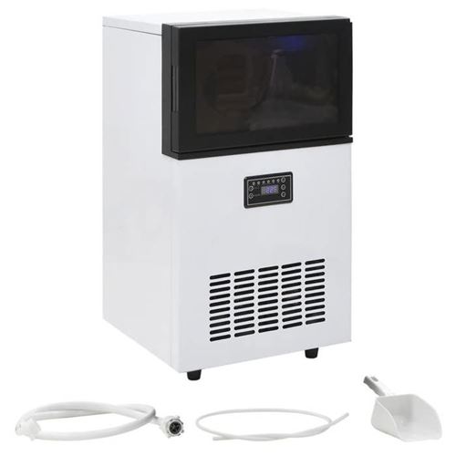 Vidaxl Noir Appareil À Glaçons 45 Kg / 24 H 50759