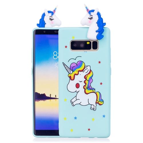 Galaxy Note 8 Coque Protection TPU Licorne 3D Bleu ALS52140