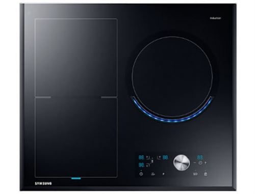 Samsung NZ63J9770EK - Table de cuisson à induction - 3 plaques de cuisson - Niche - largeur : 56 cm - profondeur : 49 cm - avec côtés biseautés, - avec avant biseauté - noir