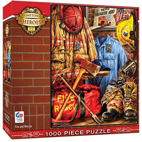 MasterPieces Hometown Heroes Fire and Rescue - Firemans Locker 1000 Piece Jigsaw Puzzle by Dona Gelsinger