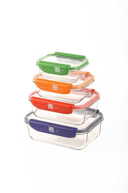 BOÎTE DE CONSERVATION INTELLIGENTE - Stor'eat - LOT DE 4