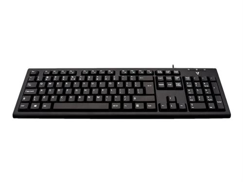 V7 KU200UK - Toetsenbord - USB - VK - zwart
