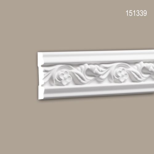 Cimaise 151339 Profhome Moulure décorative style Rococo-Baroque blanc 2 m
