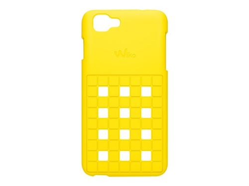 Wiko - Achterzijde behuizing voor mobiele telefoon - plastic - neon geel - voor Wiko Kite