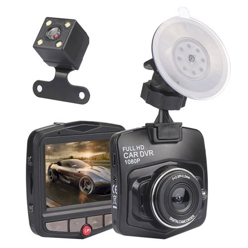 Double Caméra Voiture Platyne Noir - AC 165