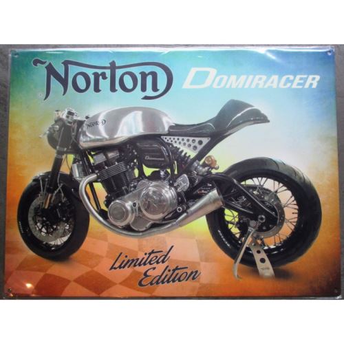 plaque moto norton domiracer limited edition tole deco affiche métal