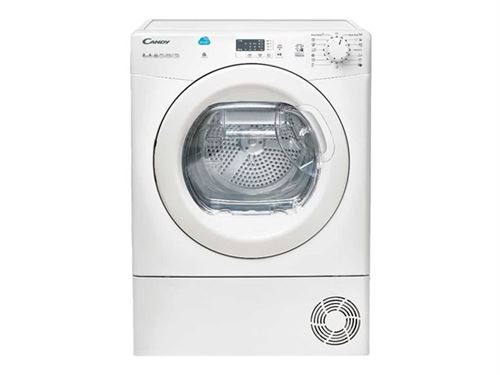Candy Smart Cs H9A1Le-S/ - Sèche-Linge - Largeur : 59.6 Cm - Profondeur : 61 Cm - Hauteur : 85 Cm - Chargement Frontal - Blanc