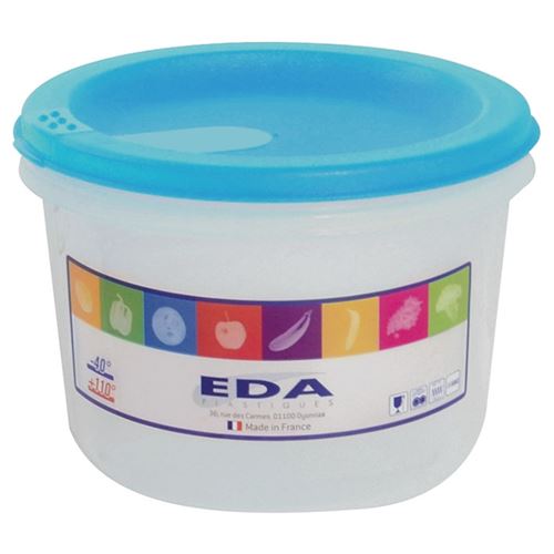 Boite ronde 1l naturel couv.turquoise david 10107 na ba.tu