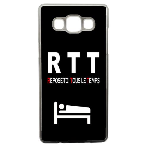 Coque Rtt Slogan Fond Noir Compatible Samsung Galaxy A5 Transparent