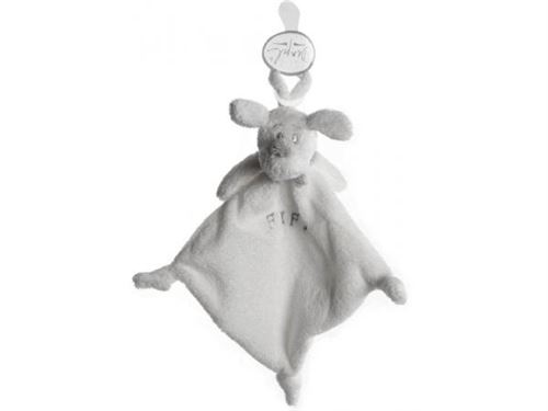 Dimpel - Fifi doudou chien attache tétine - blanc