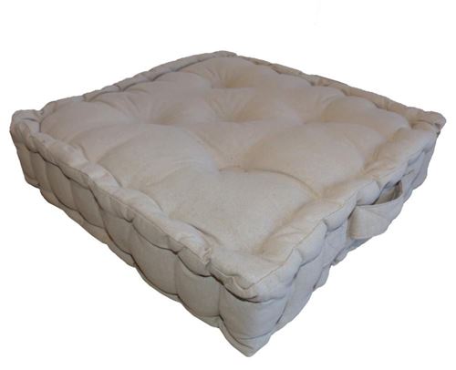 NO NAME - Coussin de sol en coton 40 cm Taupe Clair