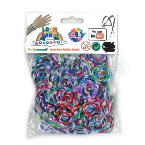 Elastiques pour bracelet Bicolores jeton de poker - DIY