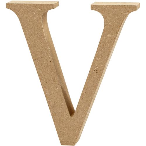 Creotime lettre en bois V 8 cm
