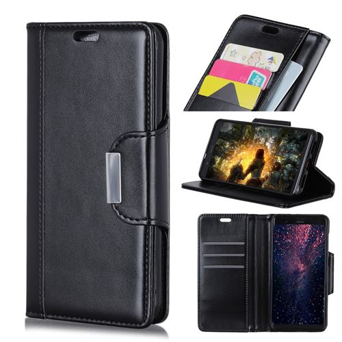Etui en PU de couleur noir pour Huawei Honor 10 Lite