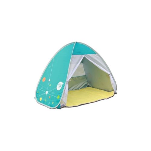 DBB REMOND Grande tente Pop Up - Anti-UV - Jaune et bleu turquoise