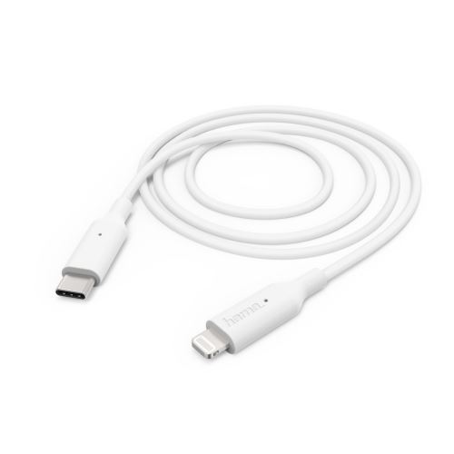 Câble de charge rapide/données, USB Type-C Lightning, 1 m, blanc