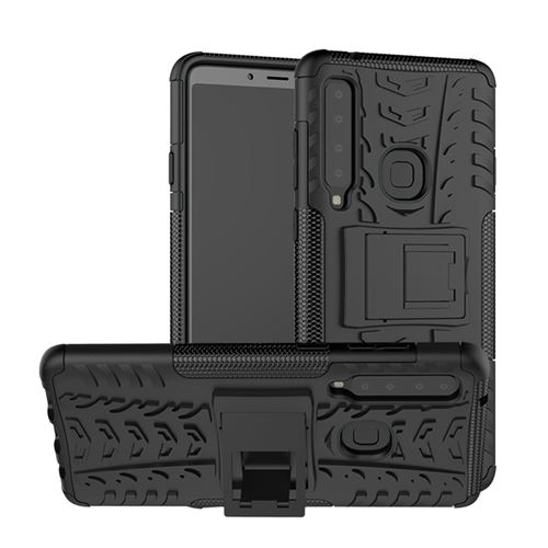 Coque en TPU cool pneu hybride noir pour votre Samsung Galaxy A9 (2018)/A9 Star Pro/A9s