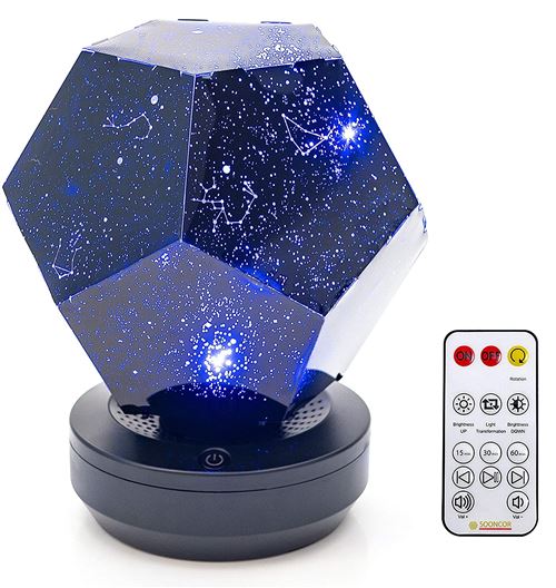 Projecteur de veilleuse Galaxy Star HAOBUY Musique Bluetooth Télécommande rechargeable