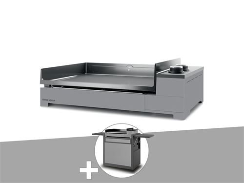 Non Communiqué Plancha Gaz Premium Forge Adour 60 Acier Avec Chariot