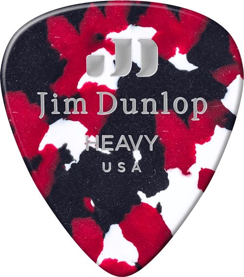 Dunlop 483P06H - Médiators Genuine Celluloid Classic, Pack de 12, confetti, heavy