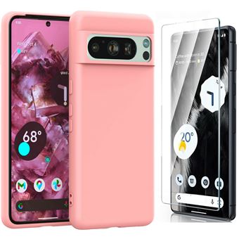 Coque Silicone Rose + Verre Trempe Pour Google Pixel 8 Pro Little Boutik© - 1