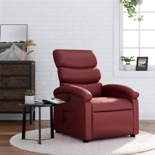 Non Communiqué Rouge Vidaxl Fauteuil Réglable Similicuir Bordeaux