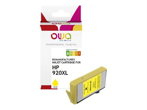 OWA - 12 ml - jaune - compatible - remanufacturé - cartouche d'encre (alternative pour : HP 920XL) - pour HP Officejet 6500, 6500 E709a, 6500 E709c, 6500A, 6500A E710a, 7500A