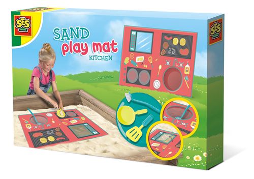 SES Creative sable tapis de jeu cuisine junior plastique textile 4-pièces