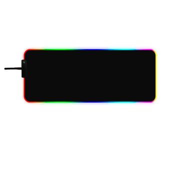 Tapis de souris de jeu RVB pour joueurs Tapis de souris antidérapant (800 x 300 x 4 mm)-Noir - 1