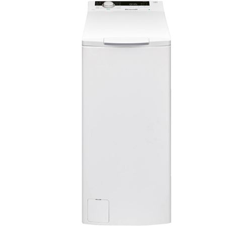 BRANDT - Lave-linge Ouverture par le haut 3, BT36028Q, BLANC, L:40cm, H:90cm, P:60cm, Classe énergétique : A