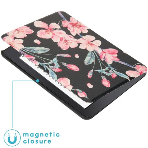 Coque à rabat design Slim Hard pour  Kindle Paperwhite 4 Blossom Noir  iMoshion - Accessoires liseuse - Achat & prix