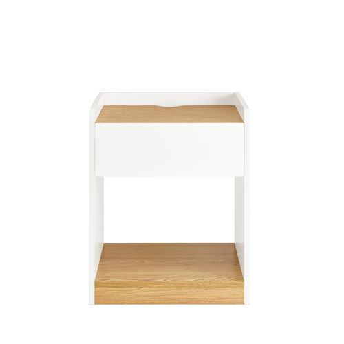 SoBuy Table de Chevet avec Tiroir Blanc L45xP40xH55 cm