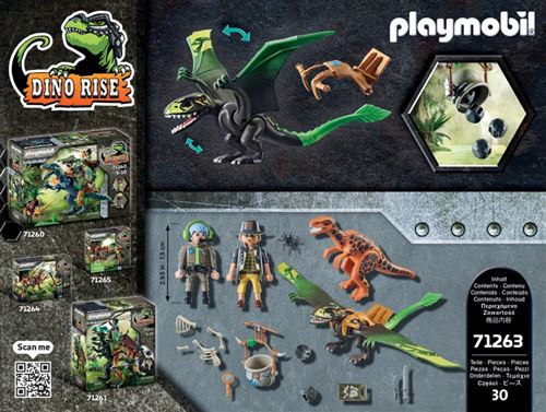 PLAYMOBIL - Dino Rise - Spinosaure et combattants - 46 pièces
