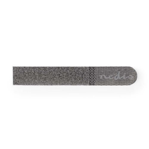 Classeur de câble de crochet et de boucle 150.0 mm 20.0 mm Gris 10 pièces Sac en plastique