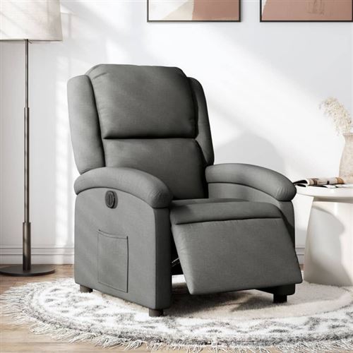 Non Communiqué Gris Fauteuil Inclinable Électrique Foncé Tissu